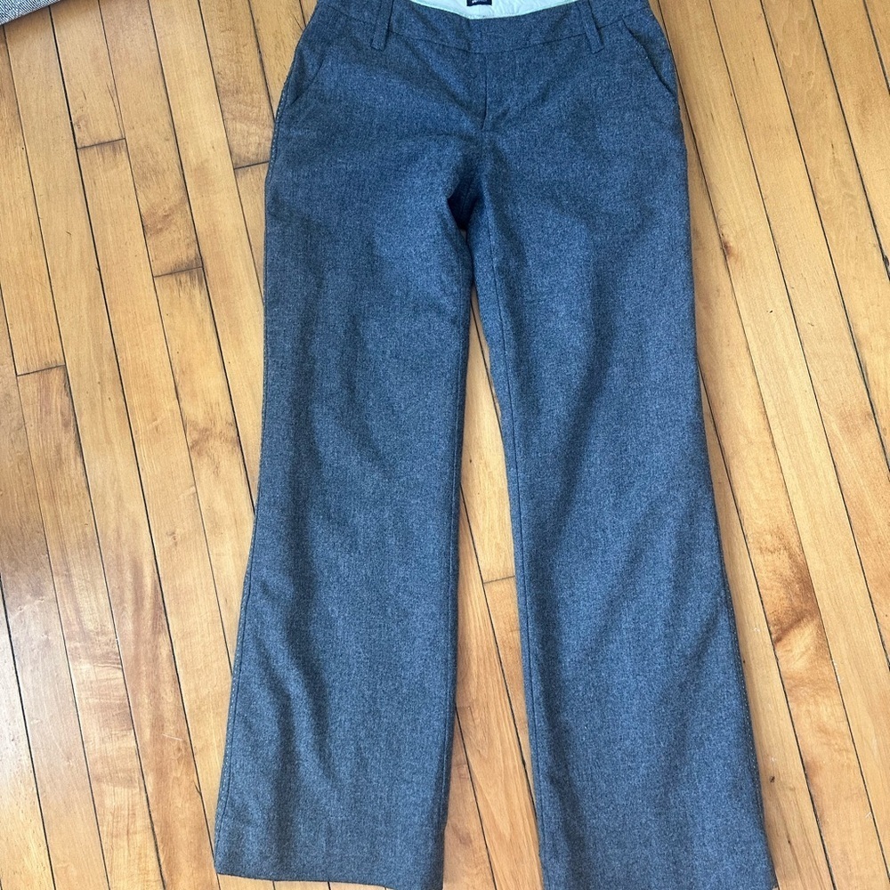 GAP Vintage Y2K Wool Trousers Heathered Charcoal Gray | Tailored Essential sz 4